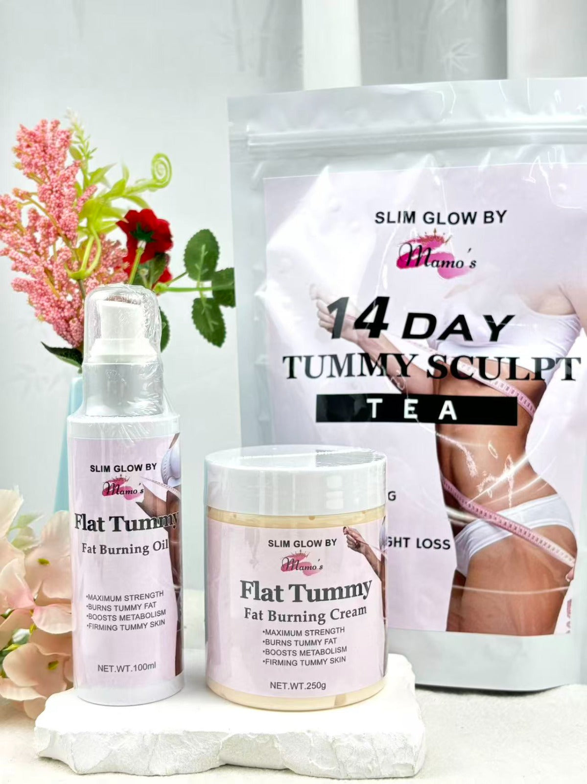 Slim Glow by Mamo – 14 Day Flat Tummy Sculpt Set