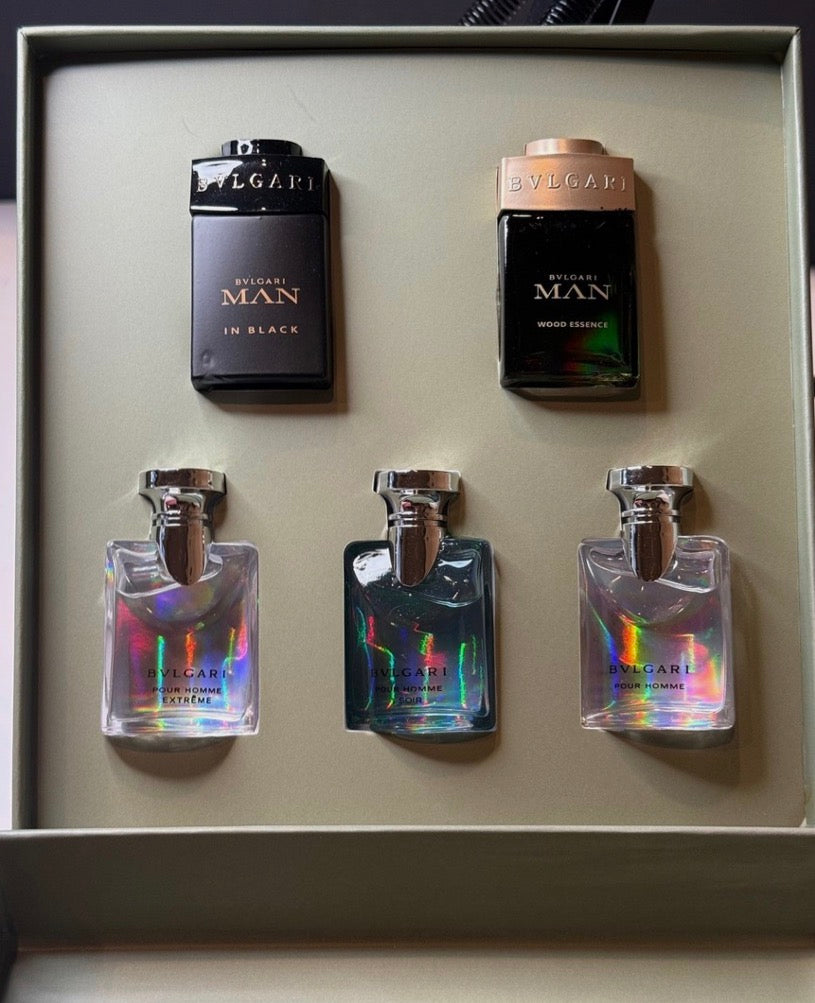 Luxury Men’s BVLGARI Inspired Mini Perfume Gift Set (5 Scents)