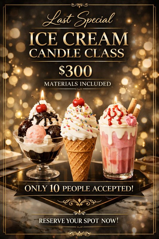 Dernier special — Ice Cream Candle Class + materiel inclus